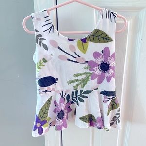 Brooklynn & Grey Flowered Peplum Top